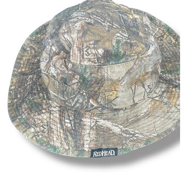 Redhead Camo Bucket Hat Boonie Medium/Large Chin Strap Hike Fish Hunt Outdoor - Picture 13 of 14